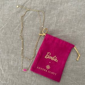 Barbie X Kendra Scott Hot Pink Double Necklace